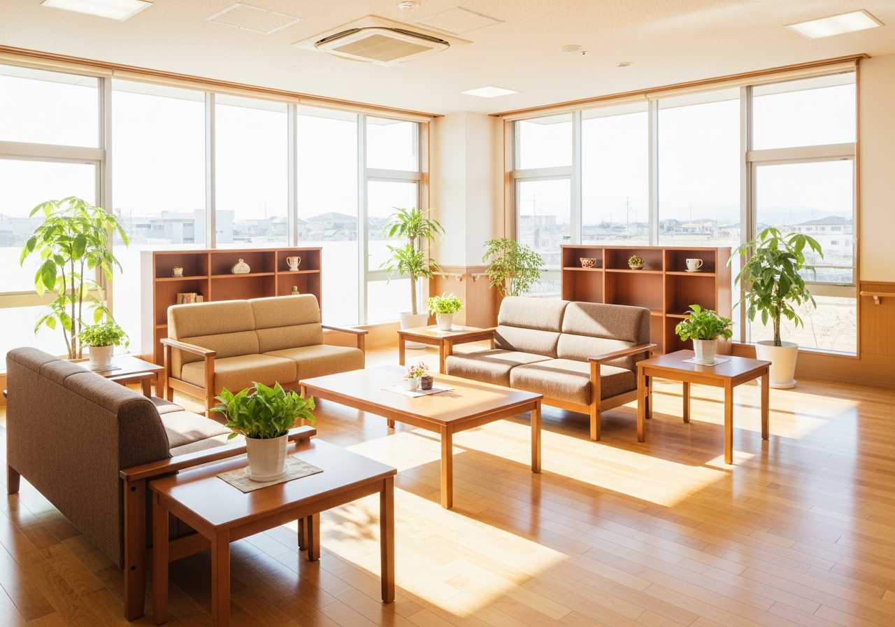 明るい共有スペース